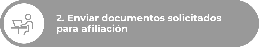 Enviar documentos solicitados para afiliación